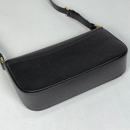 Prada Logo Shoulder Bag Saffiano Leather Nero