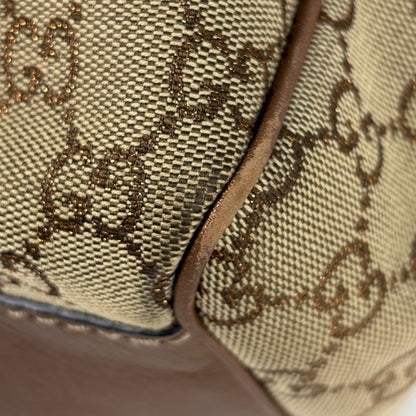 Gucci GG Pattern Ski Tote Canvas Metallic Brown