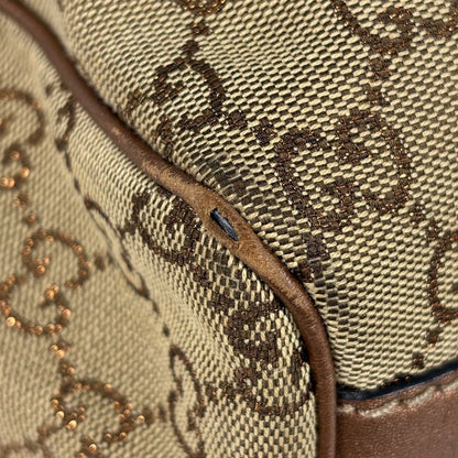 Gucci GG Pattern Ski Tote Canvas Metallic Brown
