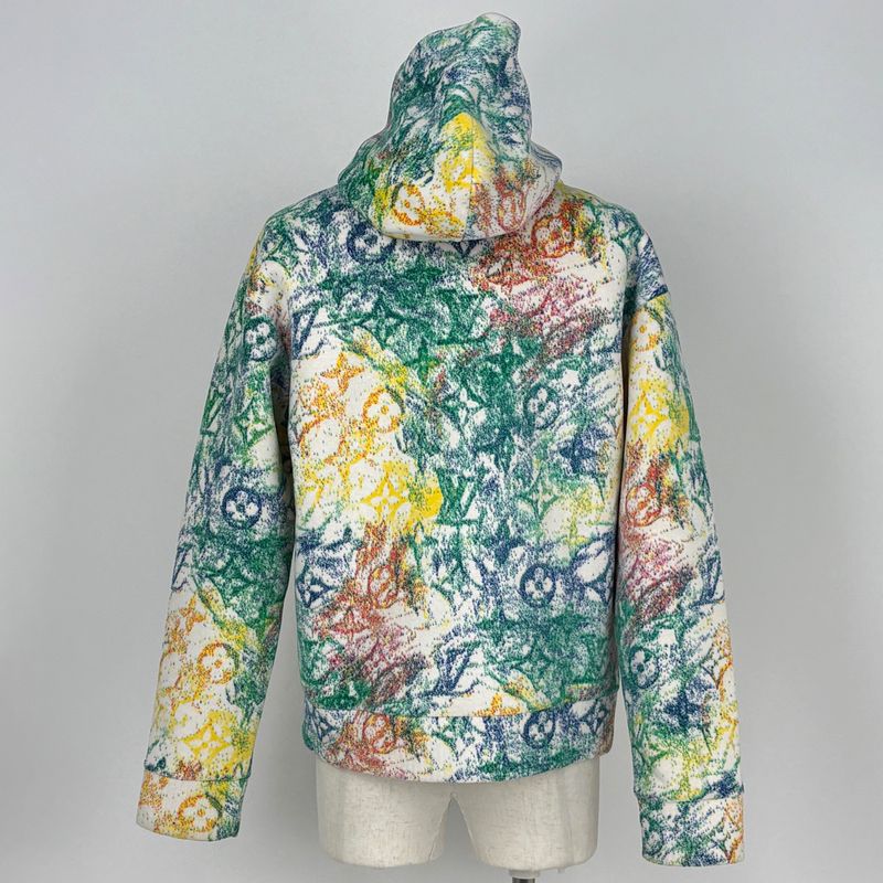 Louis Vuitton Pastel Monogram Hoodie Pullover Brushed Top Cotton Multicolor
