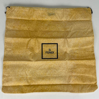 Fendi Zucca Pattern Shoulder Bag Mamma Bucket Canvas Beige