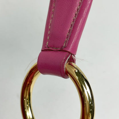 Prada Logo Handbag Gathered Leather Pink
