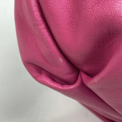 Prada Logo Handbag Gathered Leather Pink