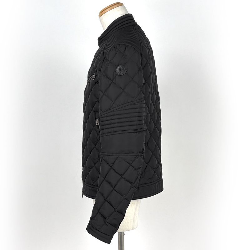 Moncler Logo Down Jacket Breitman Black