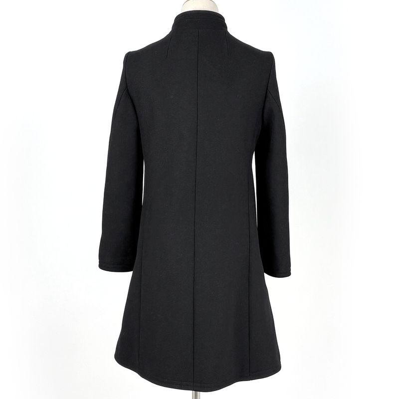 Celine Coat Long Hair Black
