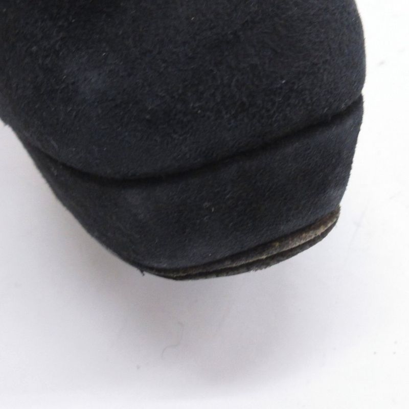 Miu Miu Miu Suede Chunky Heel Boots Black 37.5