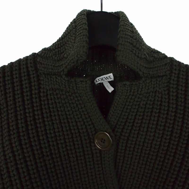 Loewe Cropped Jacke Technical Knit Chunky Sweater Short Length Long Sleeve M