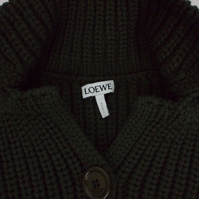 Loewe Cropped Jacke Technical Knit Chunky Sweater Short Length Long Sleeve M