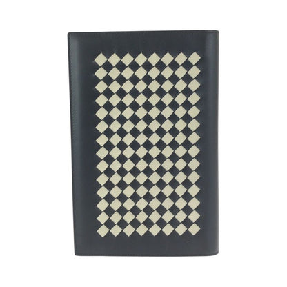 Bottega Veneta Intrecha Top Black White Leather No Top Book Cover Notebook
