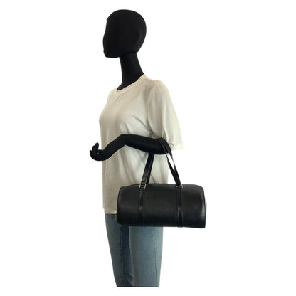 Louis Vuitton Epi Souflo Black Gold Leather Handbag