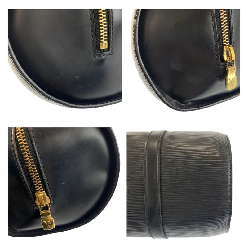 Louis Vuitton Epi Souflo Black Gold Leather Handbag