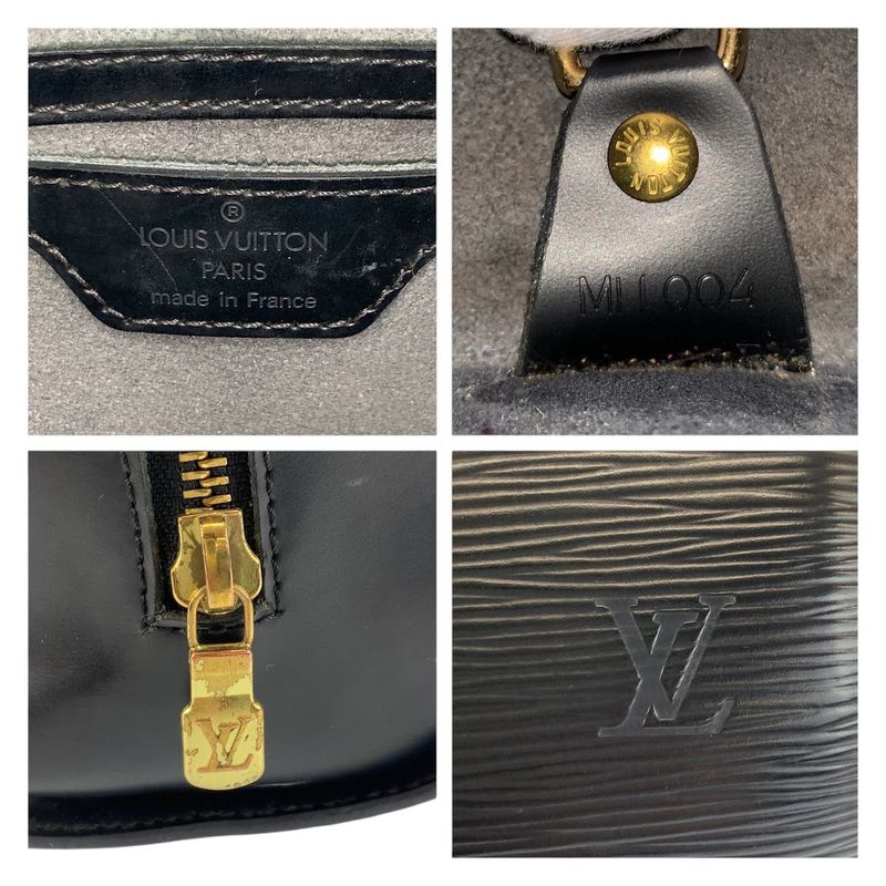 Louis Vuitton Epi Souflo Black Gold Leather Handbag