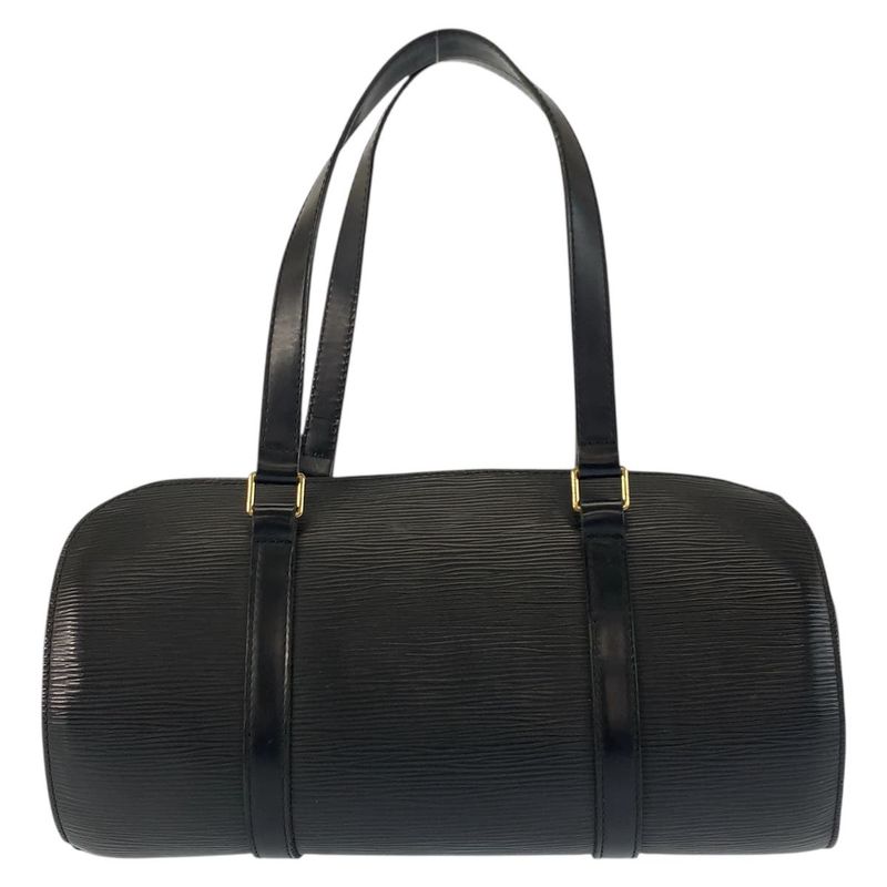 Louis Vuitton Epi Souflo Black Gold Leather Handbag