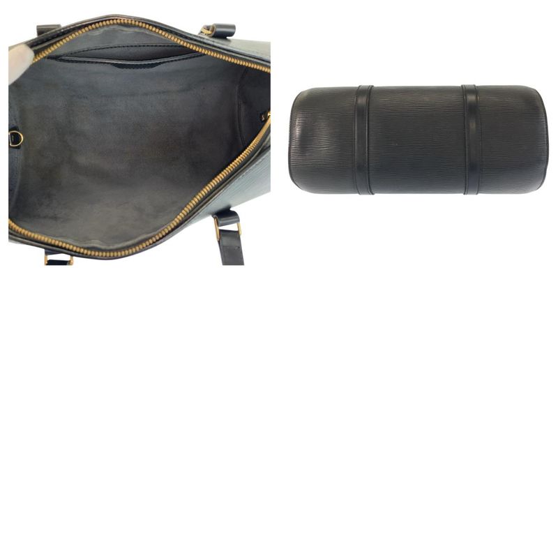 Louis Vuitton Epi Souflo Black Gold Leather Handbag