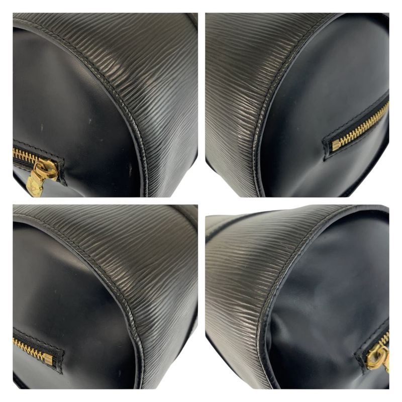 Louis Vuitton Epi Souflo Black Gold Leather Handbag