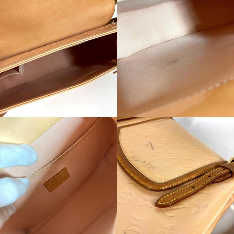 Louis Vuitton Shoulder Bag Biscayne Bay GM Monogram Vernis Canvas Marshmallow