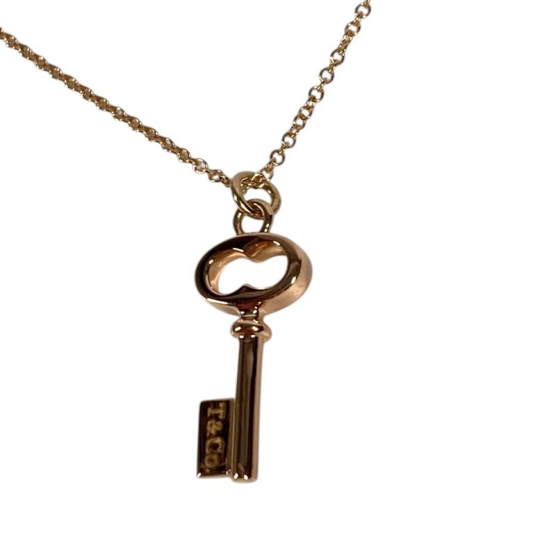 Tiffany & Co Necklace Oval Key Key Pink Gold