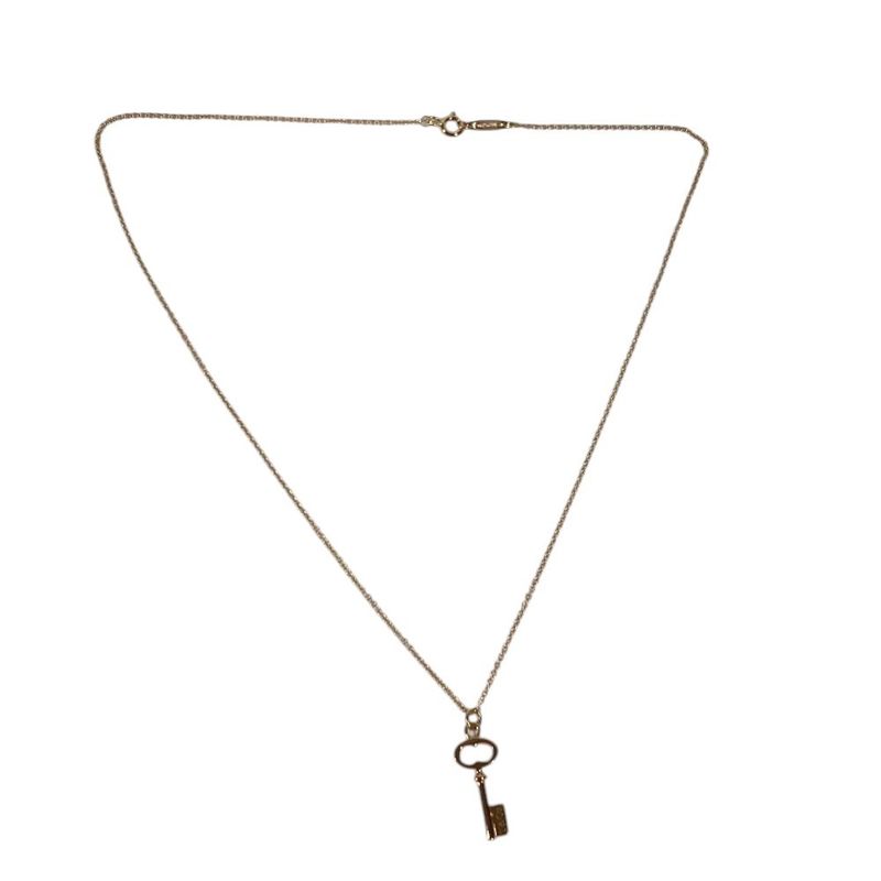 Tiffany & Co Necklace Oval Key Key Pink Gold