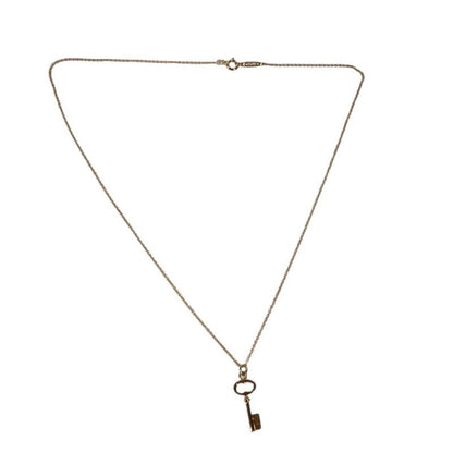 Tiffany & Co Necklace Oval Key Key Pink Gold