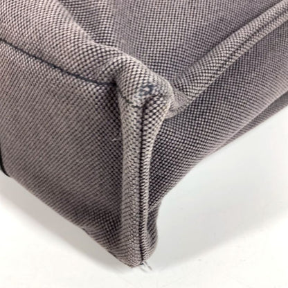 Hermes Handbag Sac Ane MM Leather Canvas Gray