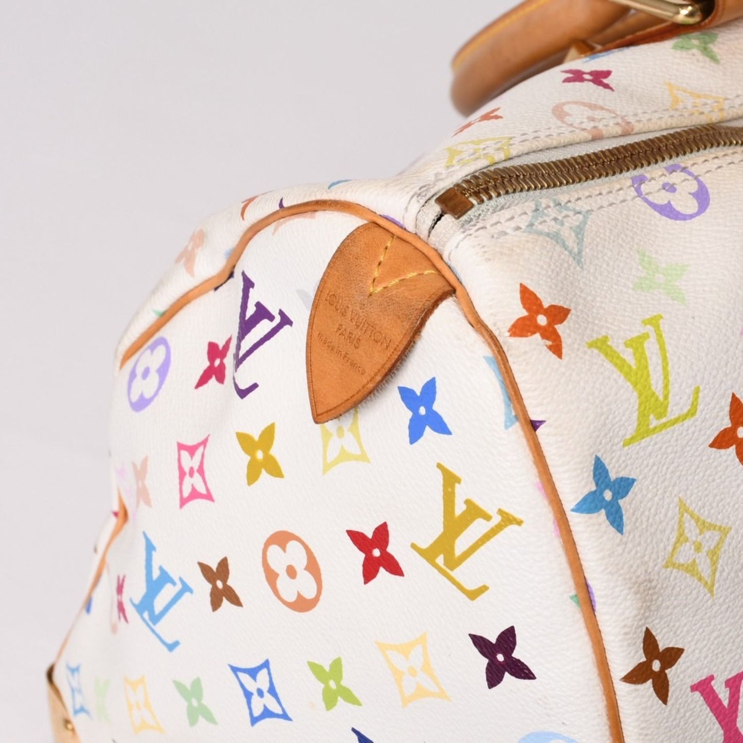 Louis Vuitton Keepall 45 Boston Bag Monogram Multicolor White Takashi Murakami — view 7