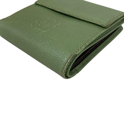 Loewe Bifold Wallet Green Anagram Leather