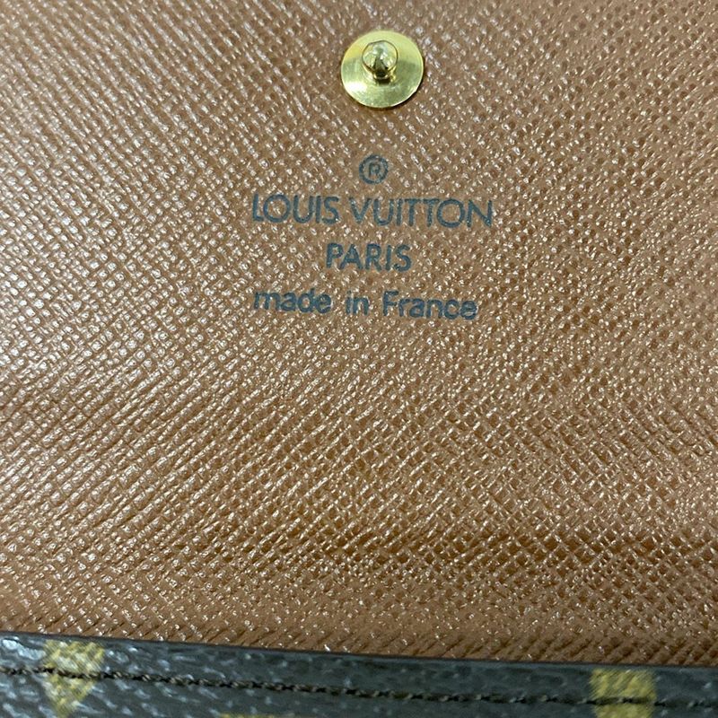 Louis Vuitton Hook Wallet Monogram Porte Monet Billets Cult Cles Leather