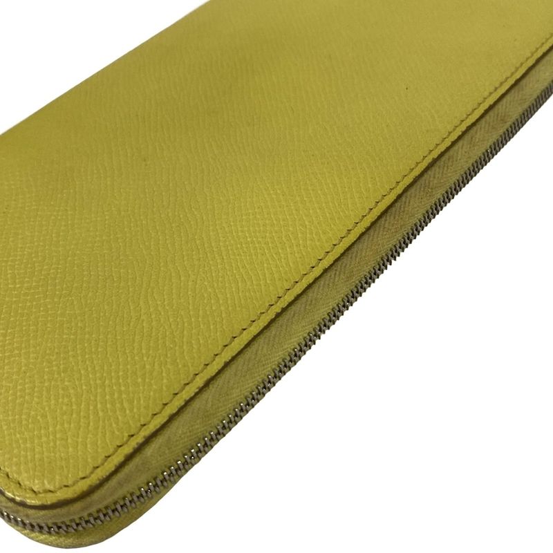Hermes Wallet Azap Long Silk in Souffle Zip Around Silver