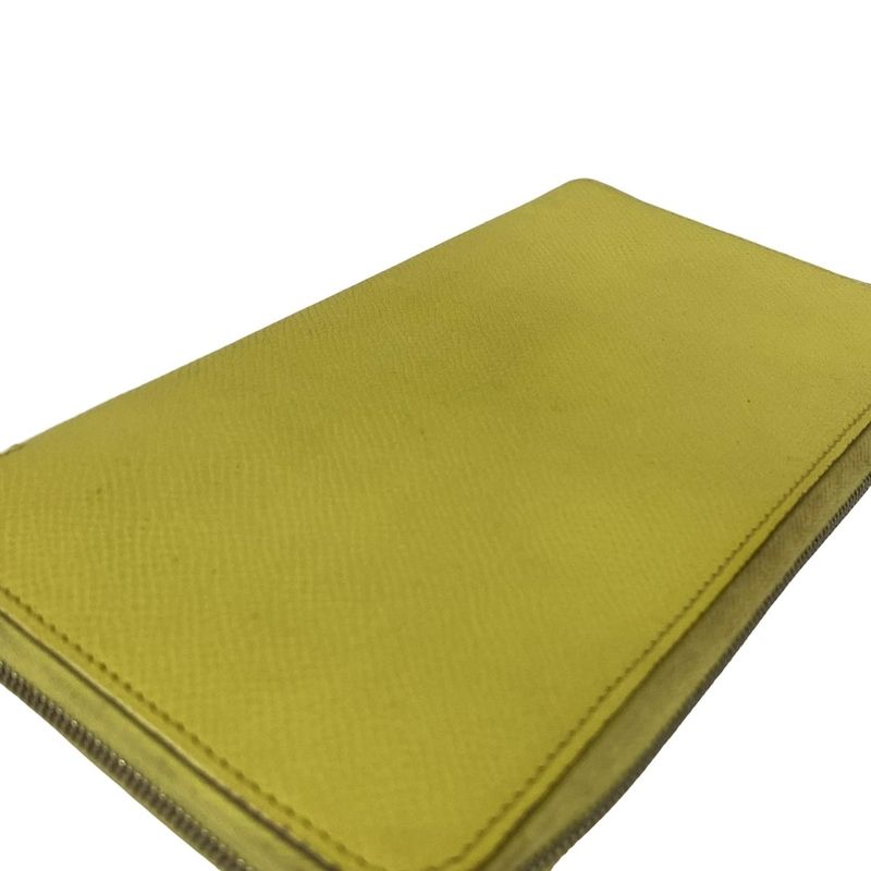 Hermes Wallet Azap Long Silk in Souffle Zip Around Silver