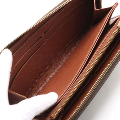 Louis Vuitton Monogram Zippy Wallet Round Zip Brown