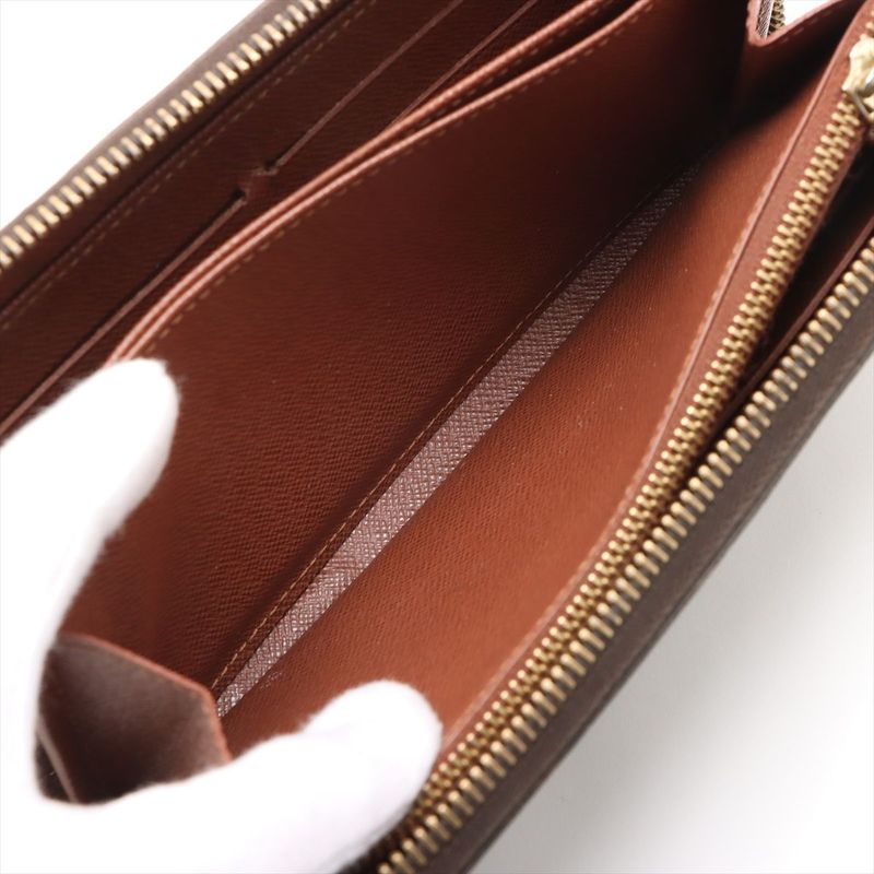 Louis Vuitton Monogram Zippy Wallet Round Zip Brown