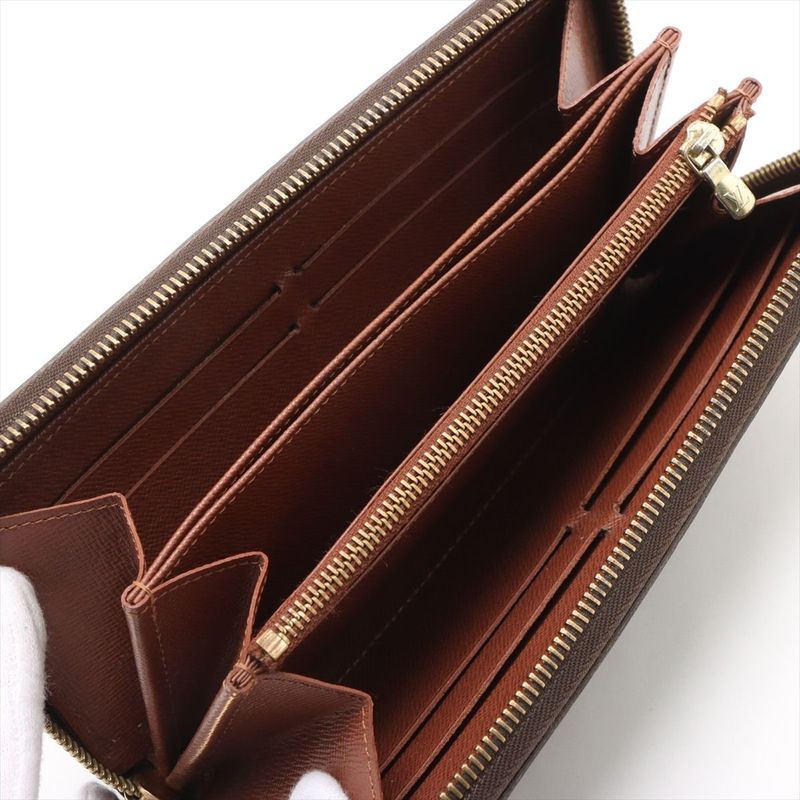 Louis Vuitton Monogram Zippy Wallet Round Zip Brown