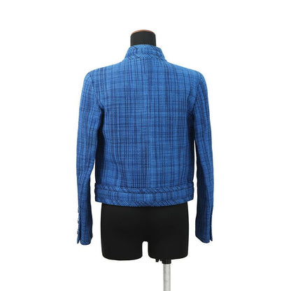 Chanel Jacket CC Logo Plaid Tweed 36 Resort Collection