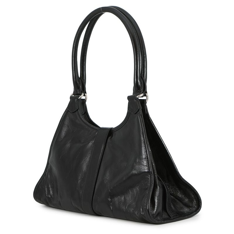 Prada Tote Hobo Leather Black