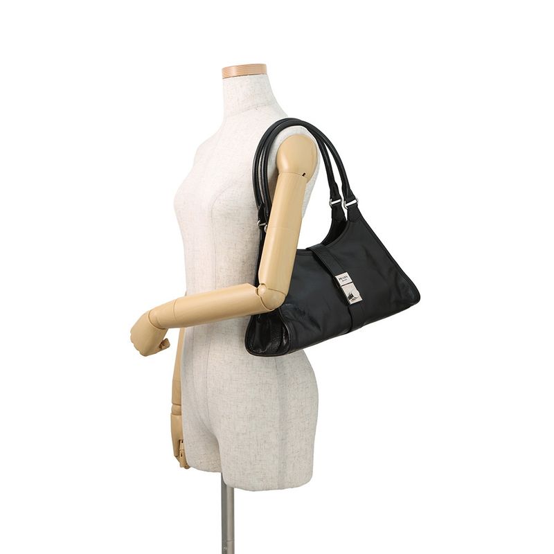 Prada Tote Hobo Leather Black