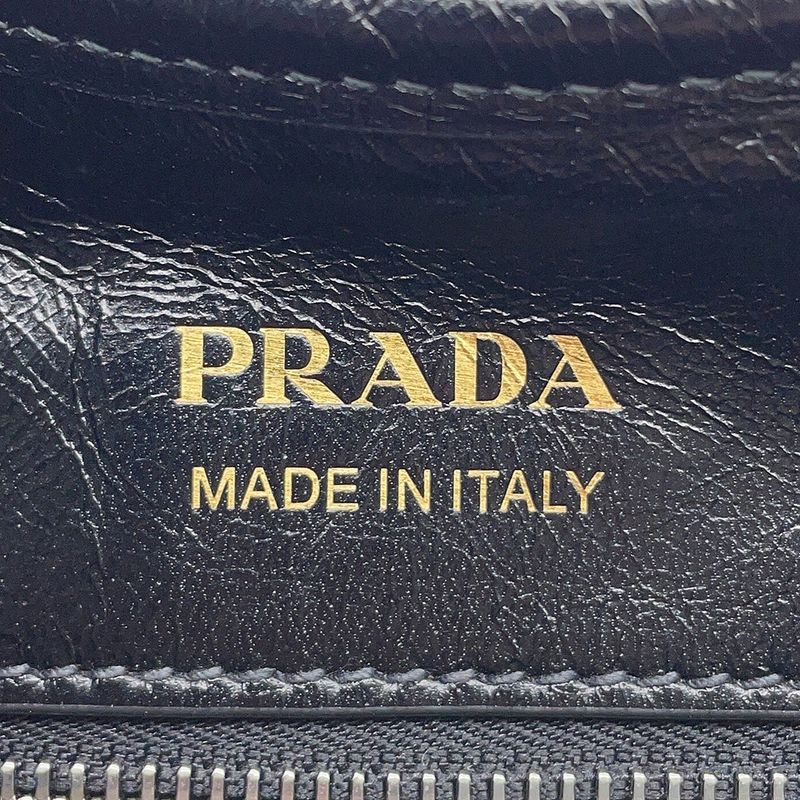 Prada Tote Hobo Leather Black