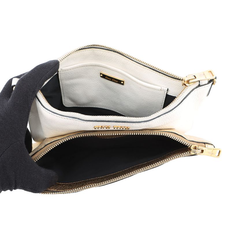 Miu Miu Miu Chain Shoulder Bag Logo Leather