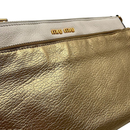 Miu Miu Miu Chain Shoulder Bag Logo Leather