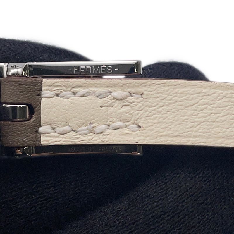 Hermes Bracelet Behapi Double Tour Etoupe Nata Silver Swift T3