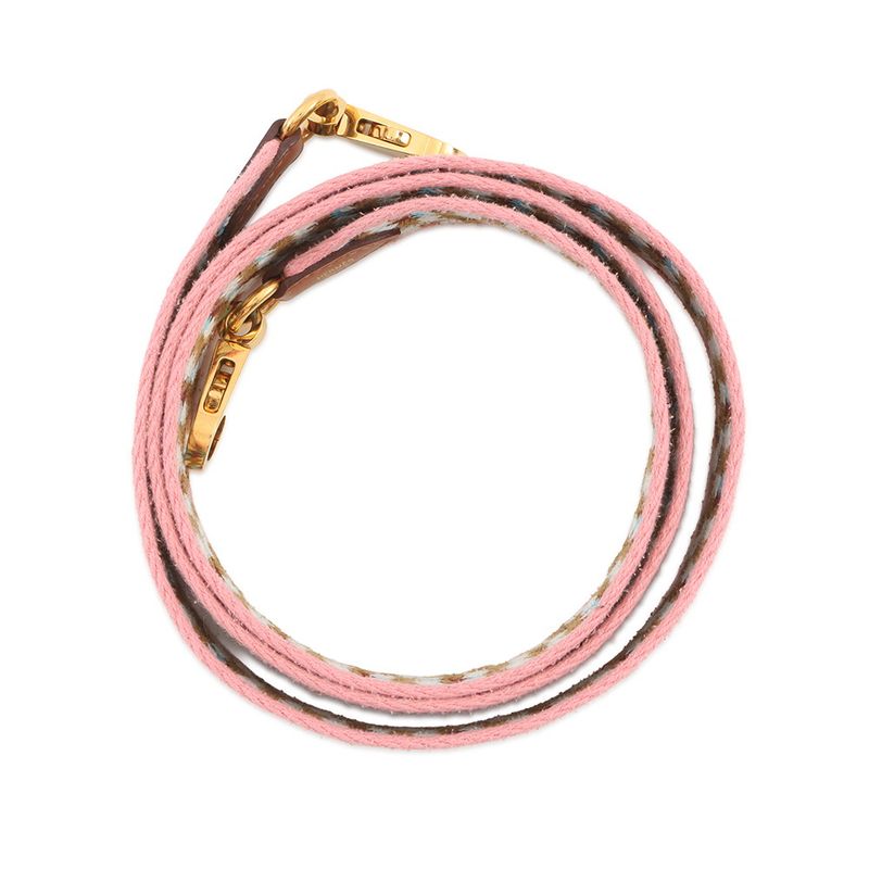 Hermes Shoulder Strap Bandouliere Sangle Allegro Rose Dete White Rouge Vif Gold