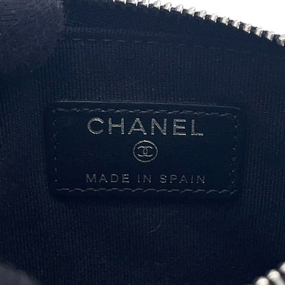 Chanel Pouch Quilted 19 Caviar Leather Case Black