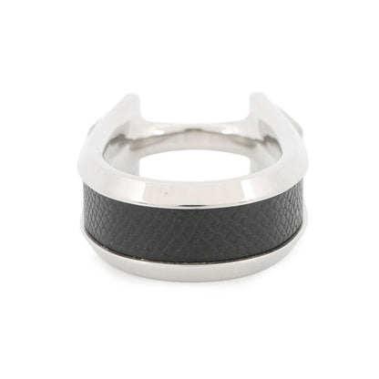 Hermes Ring Joquette Double Black Silver 53