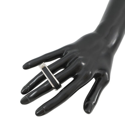 Hermes Ring Joquette Double Black Silver 53