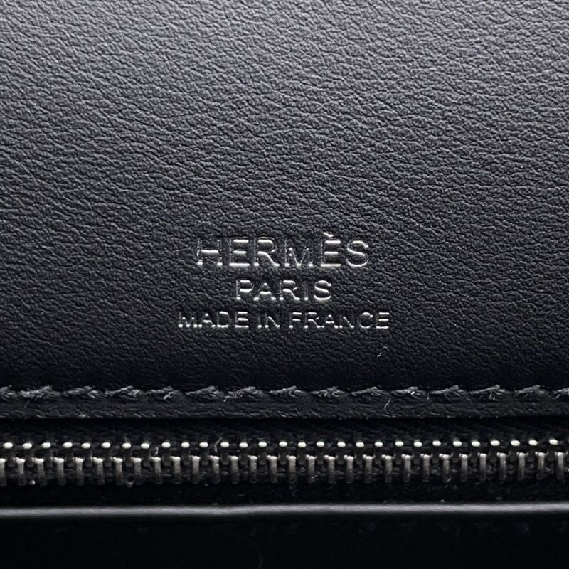Hermes Handbag Kelly 25 Outer Sewing Ecru Black Silver Toile Ash Swift 2-Way