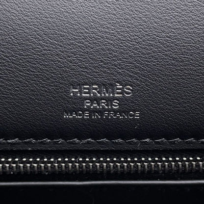 Hermes Handbag Kelly 25 Outer Sewing Ecru Black Silver Toile Ash Swift 2-Way