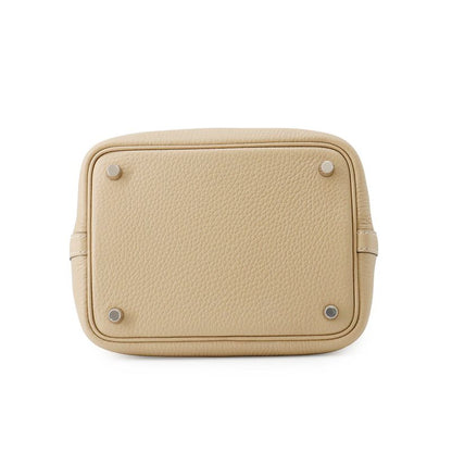Hermes Handbag Picotin Lock PM Trench Silver Taurillon Clemence