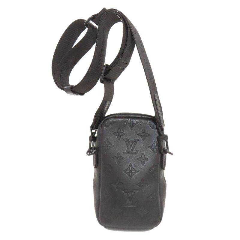 Louis Vuitton Double Phone Pouch Shoulder Bag Monogram Shadow