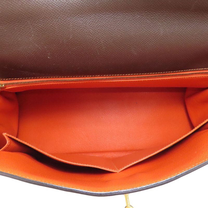 Hermes Kelly 40 Special Order Inner Sewing Gold Handbag Epsom