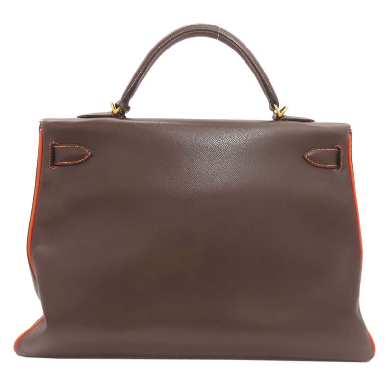 Hermes Kelly 40 Special Order Inner Sewing Gold Handbag Epsom