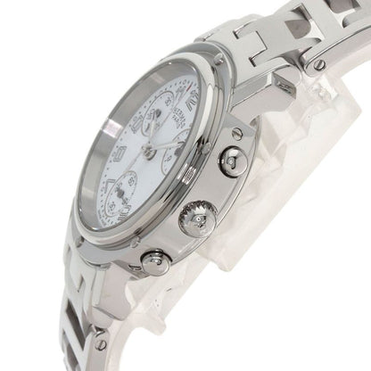 Hermes Clipper Chrono Watch SS